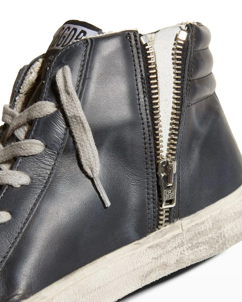 Golden Goose Slide Mid-Top Leather Stud Sneakers 4