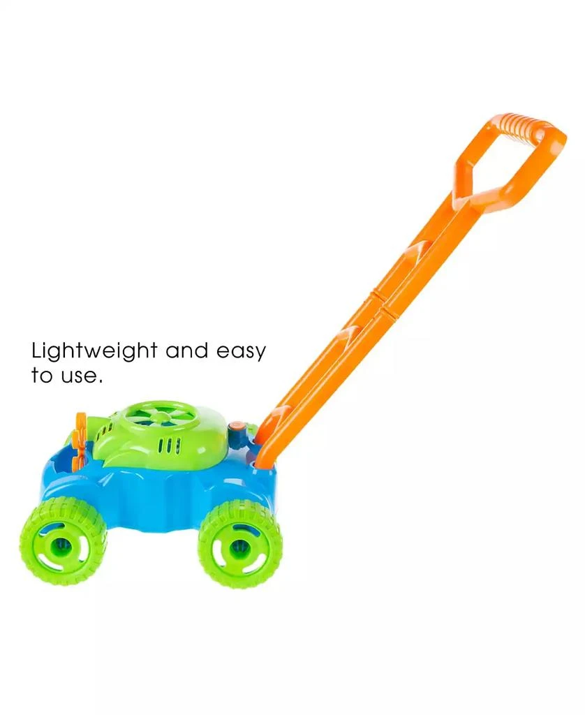 Trademark Global Hey Play Bubble Lawn Mower - Toy Push Lawn Mower Bubble Blower Machine, Walk Behind Outdoor Activity For Toddlers, Boys And Girls 5