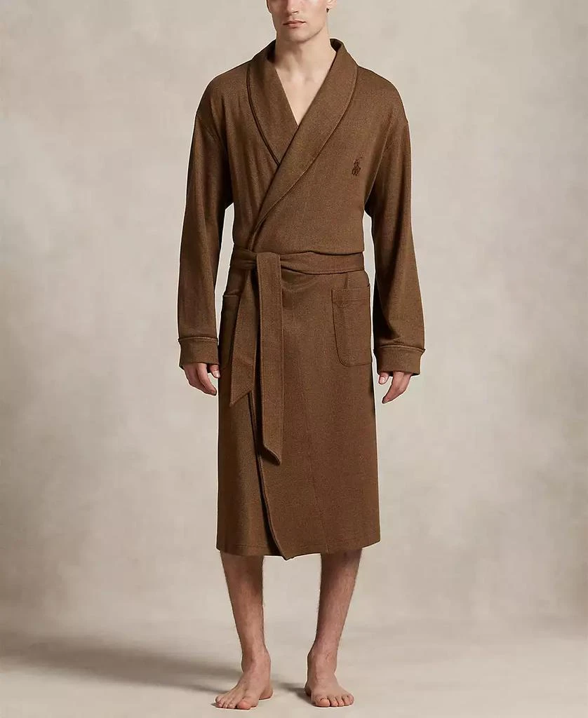 Ralph Lauren Men's Jacquard-Knit Herringbone Robe 1