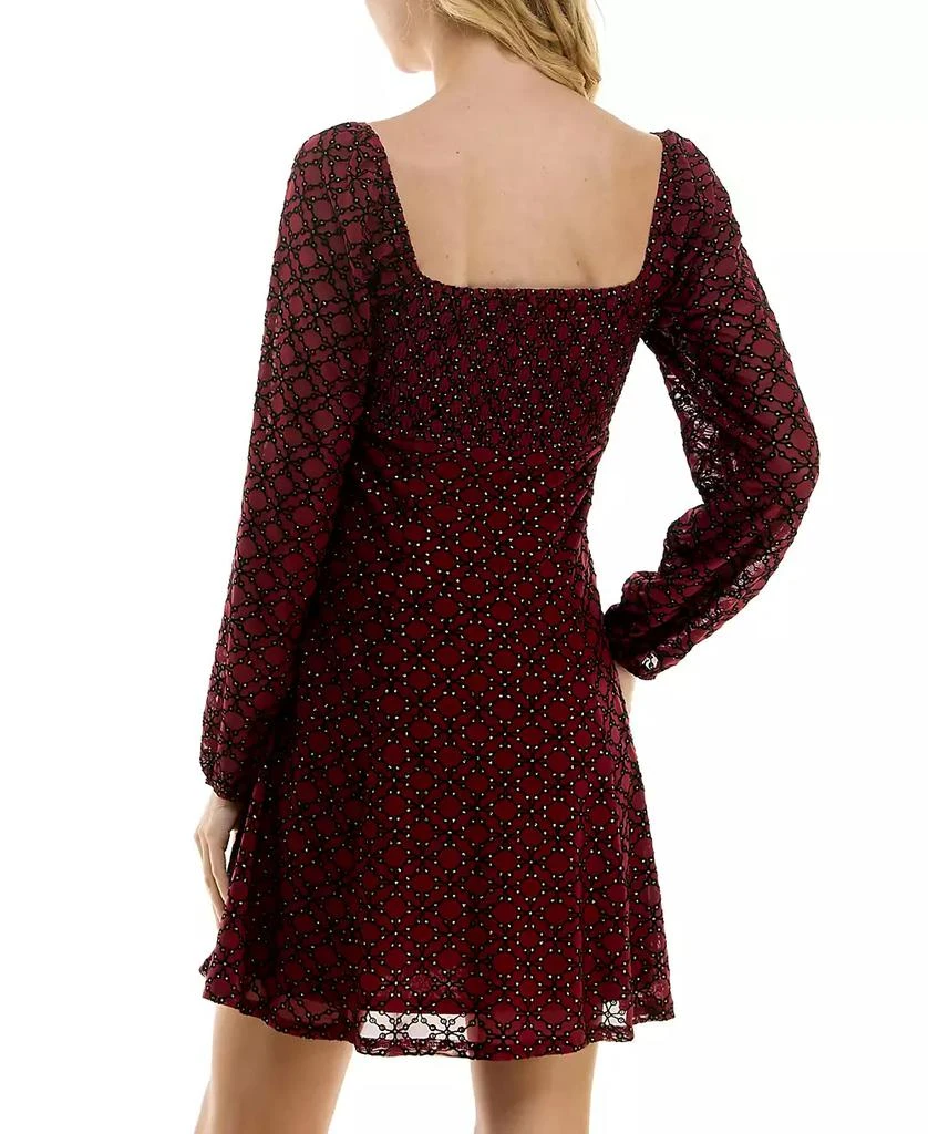 As U Wish Juniors' Emma Mesh Fit & Flare Dress 2