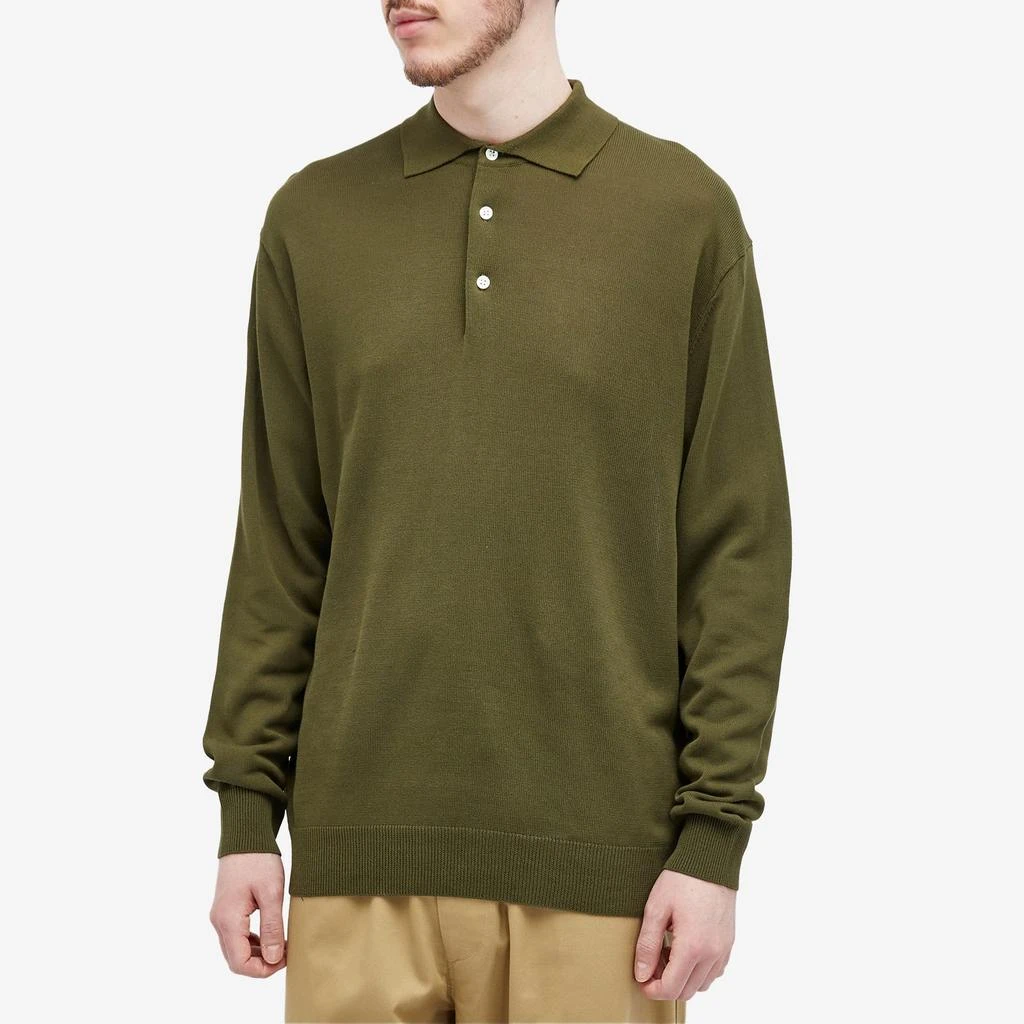 BEAMS PLUS Beams Plus 12g Knit Long Sleeve Polo 2