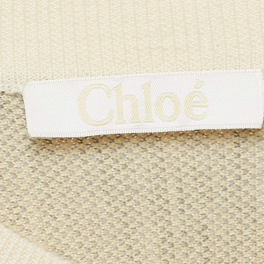 Chloé Chloe Yellow Plaid Cashmere Fringed Poncho Sweater XS/S 4