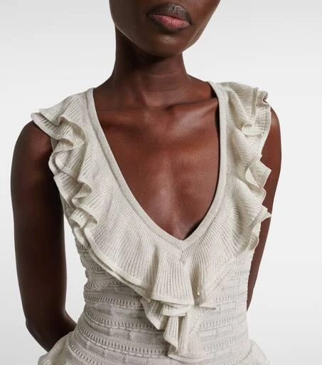 Zimmermann Crush Frilled knitted maxi dress 4