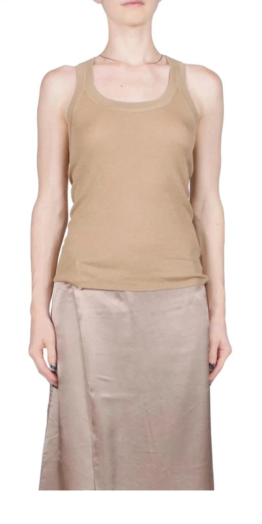 6397 Skinny Rib Cami Top In Sand 4