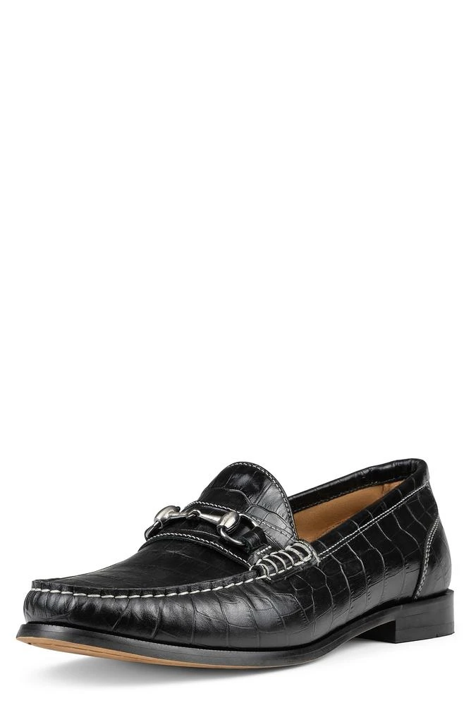 Donald Pliner Croc Embossed Bit Loafer 8