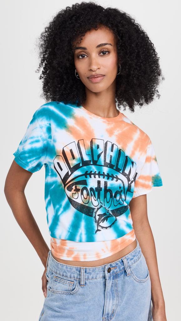 Junk Food Dolphins Football Tie Dye Tee