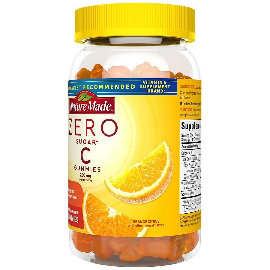 Nature Made Zero Sugar Vitamin C Gummies Immune
Antioxidant Support Orange 10