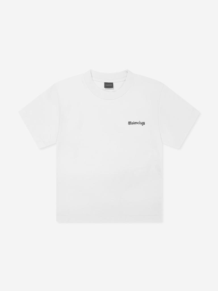 Balenciaga Kids Kids Logo T-Shirt in White