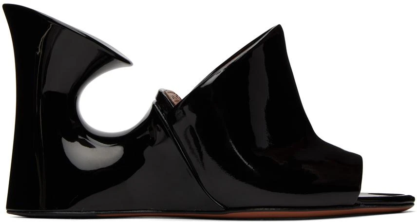Alaïa Black Calfskin Sculpture Heeled Sandals 1