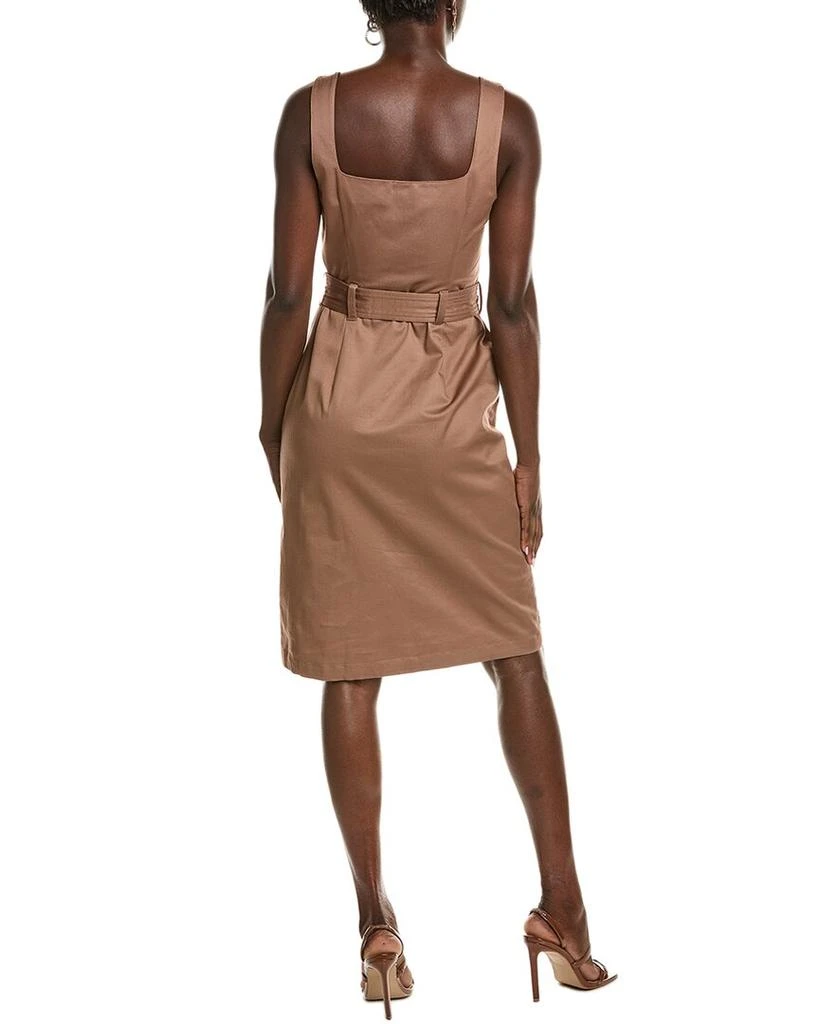 brown tank midi dress Brown Multi Turquoise Necklace Tank Midi Dress
