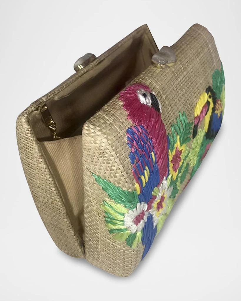 SERPUI Candice Tropical Straw Shoulder Bag 3