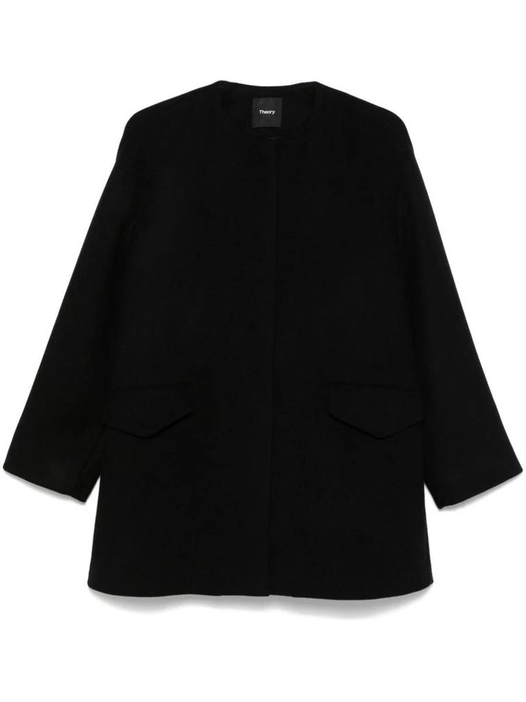 Theory Theory Cape Back Coat In Wool-Blend Melton 1