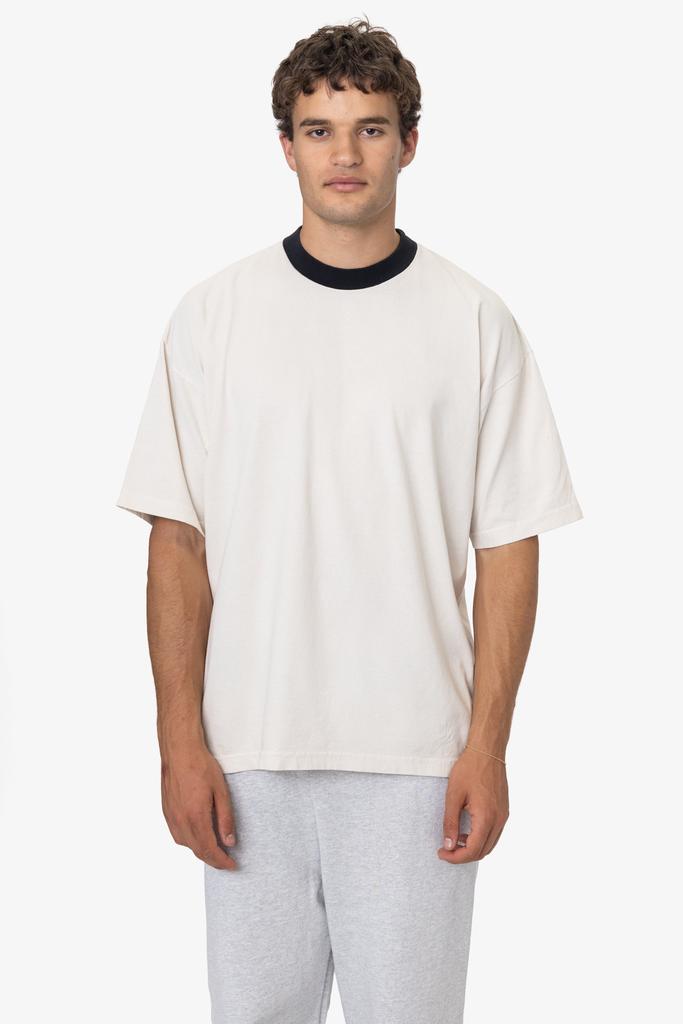 Los Angeles Apparel 1801GD-RIN - 6.5oz Garment Dye Crew Neck Ringer T-Shirt