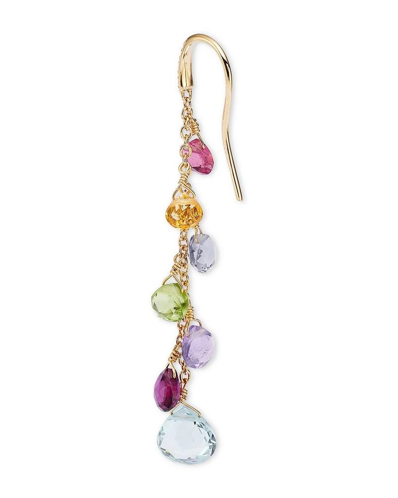 Marco Bicego 18K Yellow Gold Paradise Mixed Gemstone Drop Earrings 4