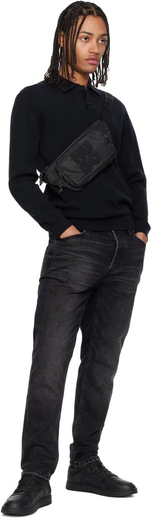 Hugo Boss Black Stacked Logo Zip-Up Belt Bag 4