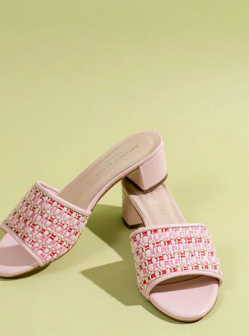 Patricia Green Harper Raffia Block Heel Sandal