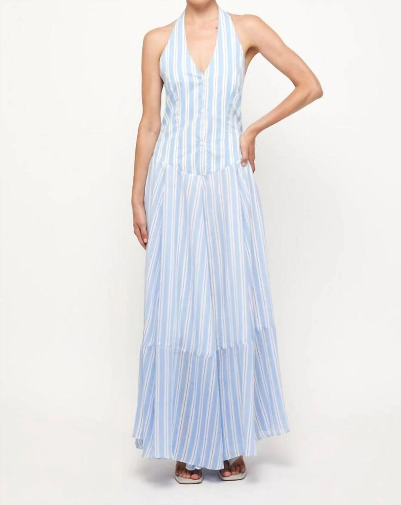 halter print dress Floral Midi A Line Halter Dress main image 0