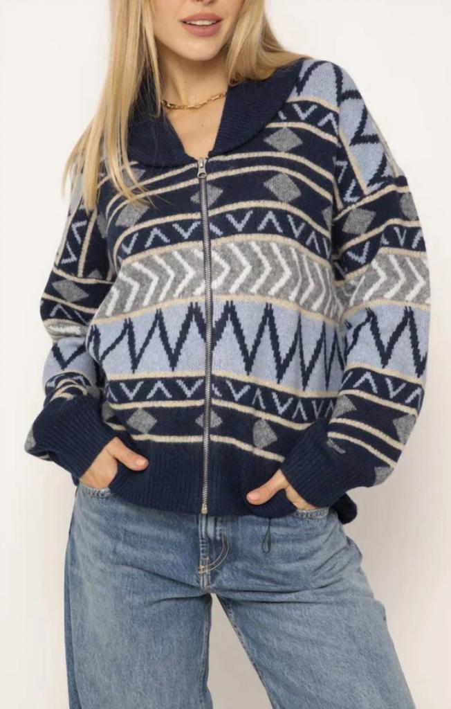 Central Park West Central Park West - Arlo Fair Isle Bomber Sweater