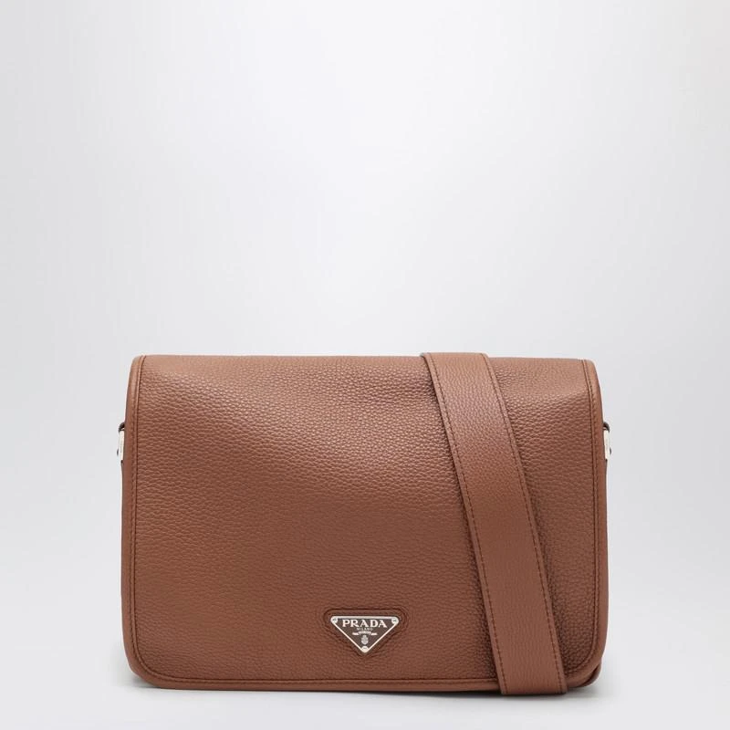 Prada Cognac-coloured leather shoulder bag 1