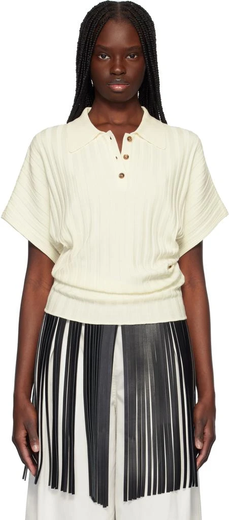 Recto Off-White Dolman Sleeves Knit Polo 1