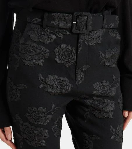 ROTATE Birger Christensen Floral jacquard capri pants 4