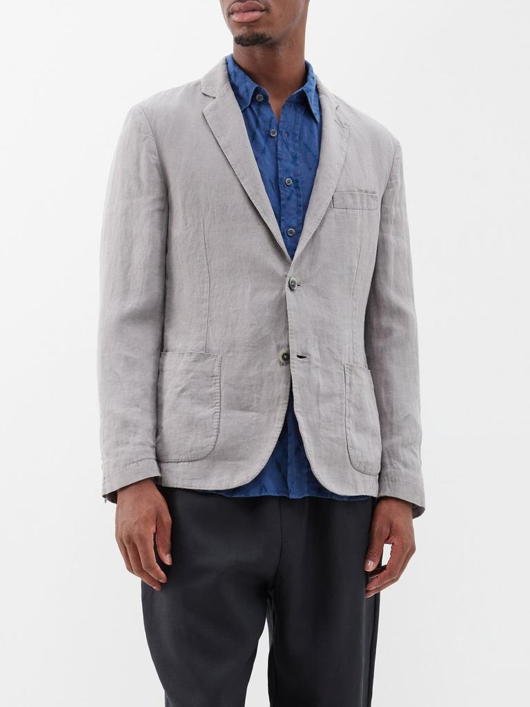 120% Lino Patch-pocket linen suit jacket