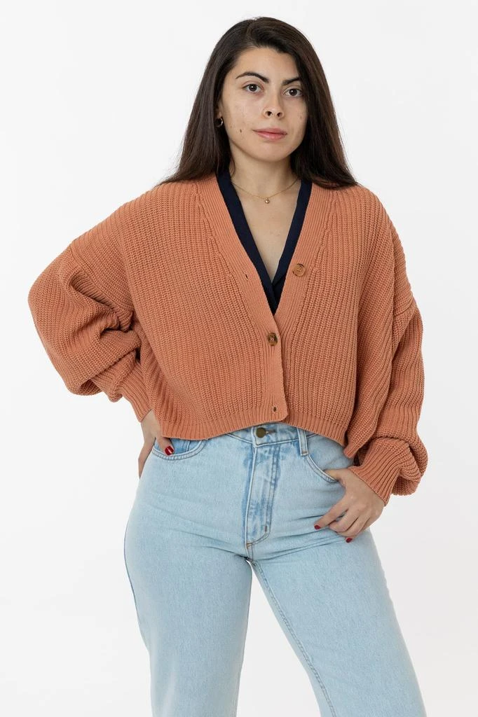 Los Angeles Apparel FM35GD - Fisherman Cropped Cardigan 15