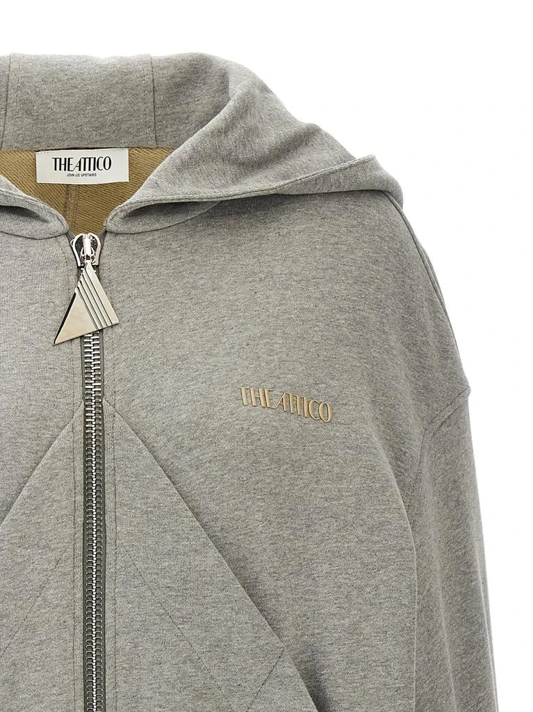 The Attico The Attico Logo-Appliqué Zip-Up Hoodie 3