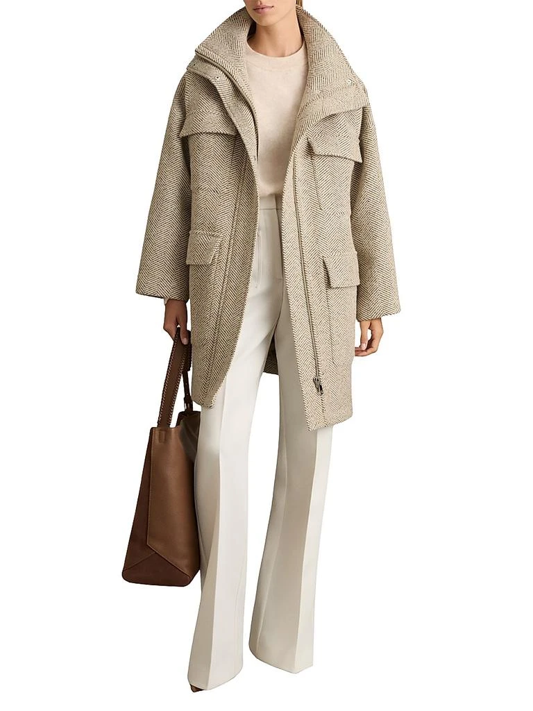 REISS Amora Herringbone Wool-Blend Coat 2