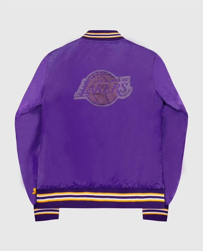 Starter Starter - Women's Los Angeles Lakers Satin Full Snap Jacket 2