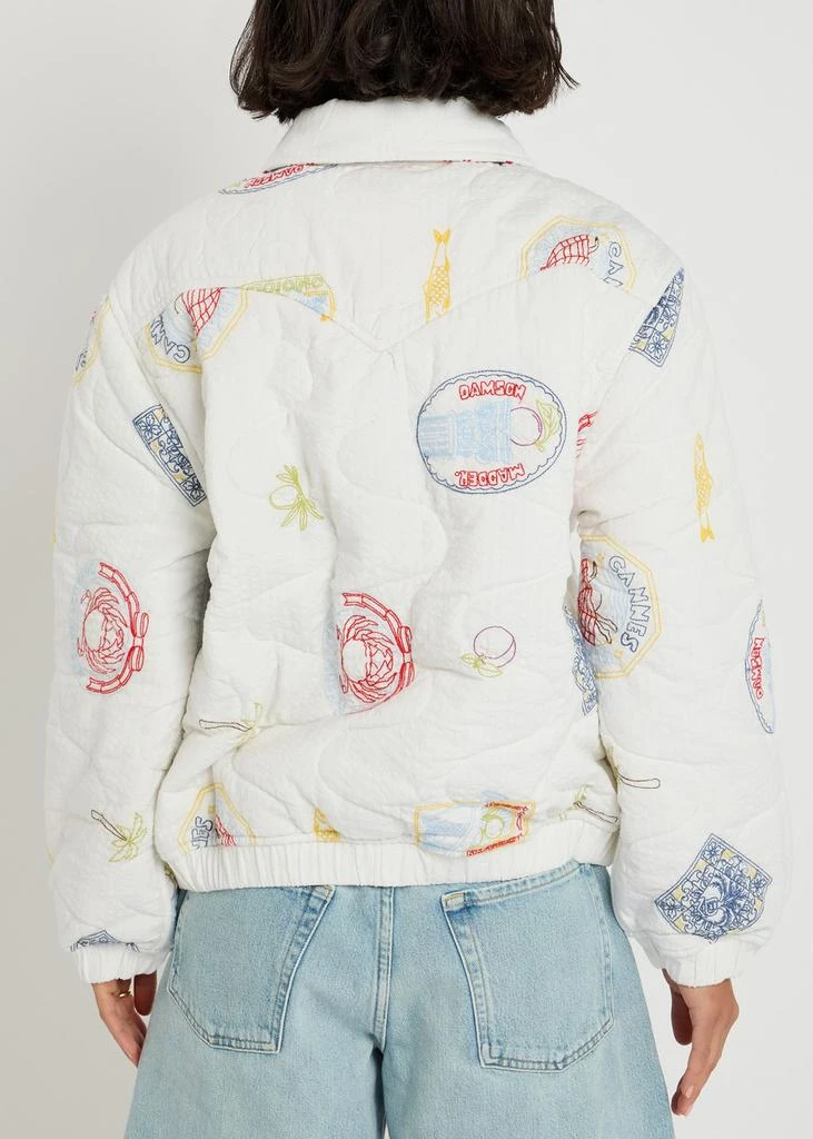 DAMSON MADDER Claudia embroidered cotton bomber jacket 3