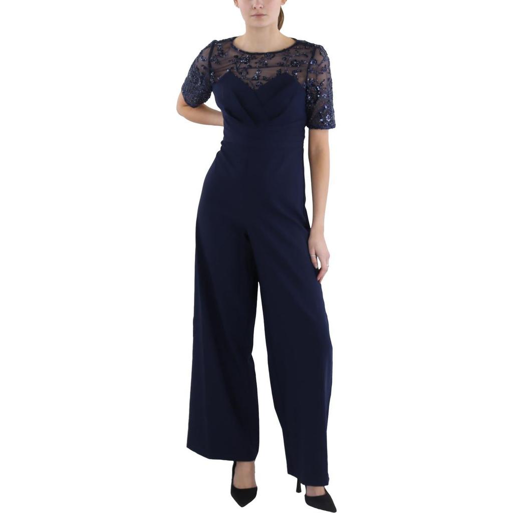 JS Collections IDA Palazzo Womens High Waist Short Sleeve Jumpsuit