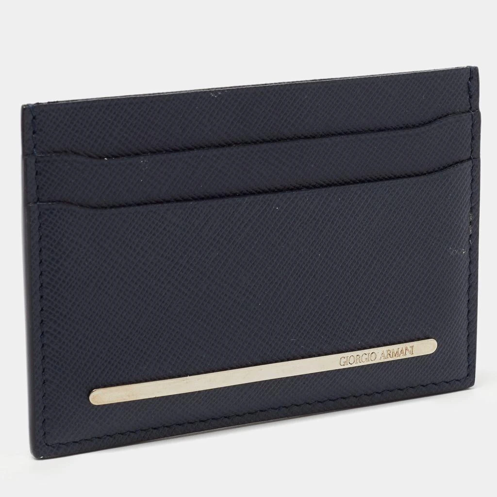 Giorgio Armani Giorgio Armani Navy Blue Leather Card Holder 4