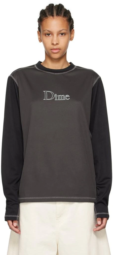 Dime Gray Athletic Long Sleeve T-Shirt 1
