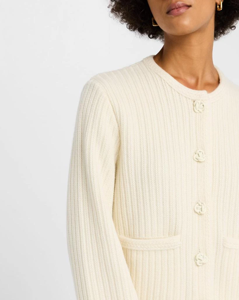 La Ligne Wool-Cashmere Cardigan Jacket 5