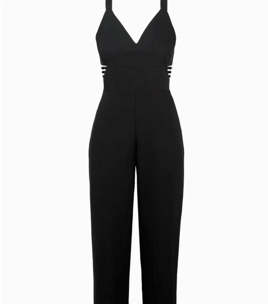 Adelyn Rae Crepe Tank Jumpsuit In Black 3