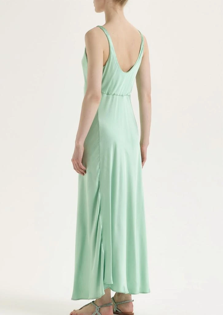 MALÌPARMI Shiny Cady Dress In Green 2