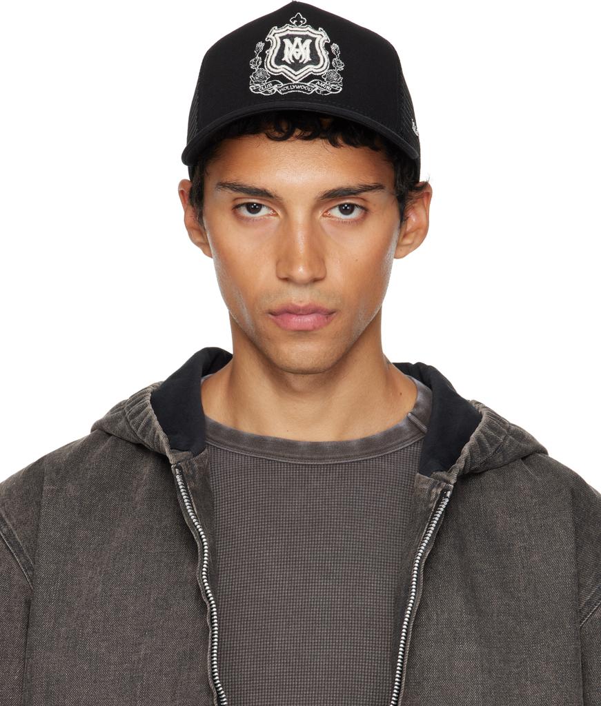 AMIRI レザーデニムキャップ MA QUAD DENIM HAT AMIRI: Black MA Quad Denim Cap | SSENSE