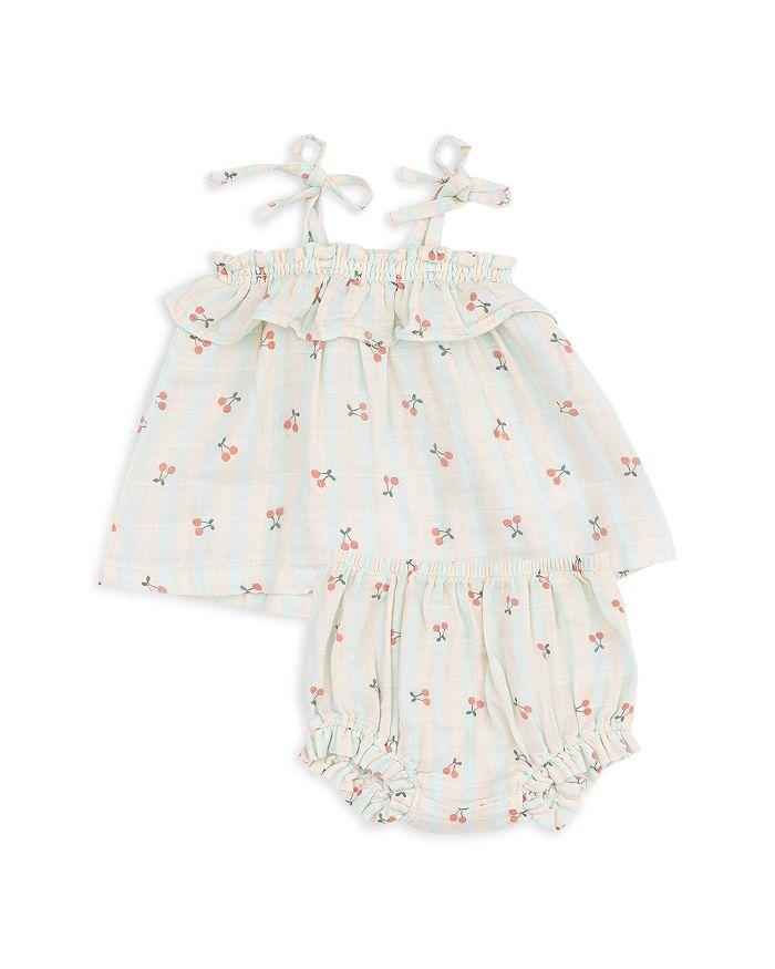 Angel Dear Girls' Striped Ruffled Top & Bloomer Set - Baby