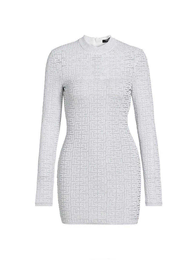 Balmain Glittered Monogram Minidress 1