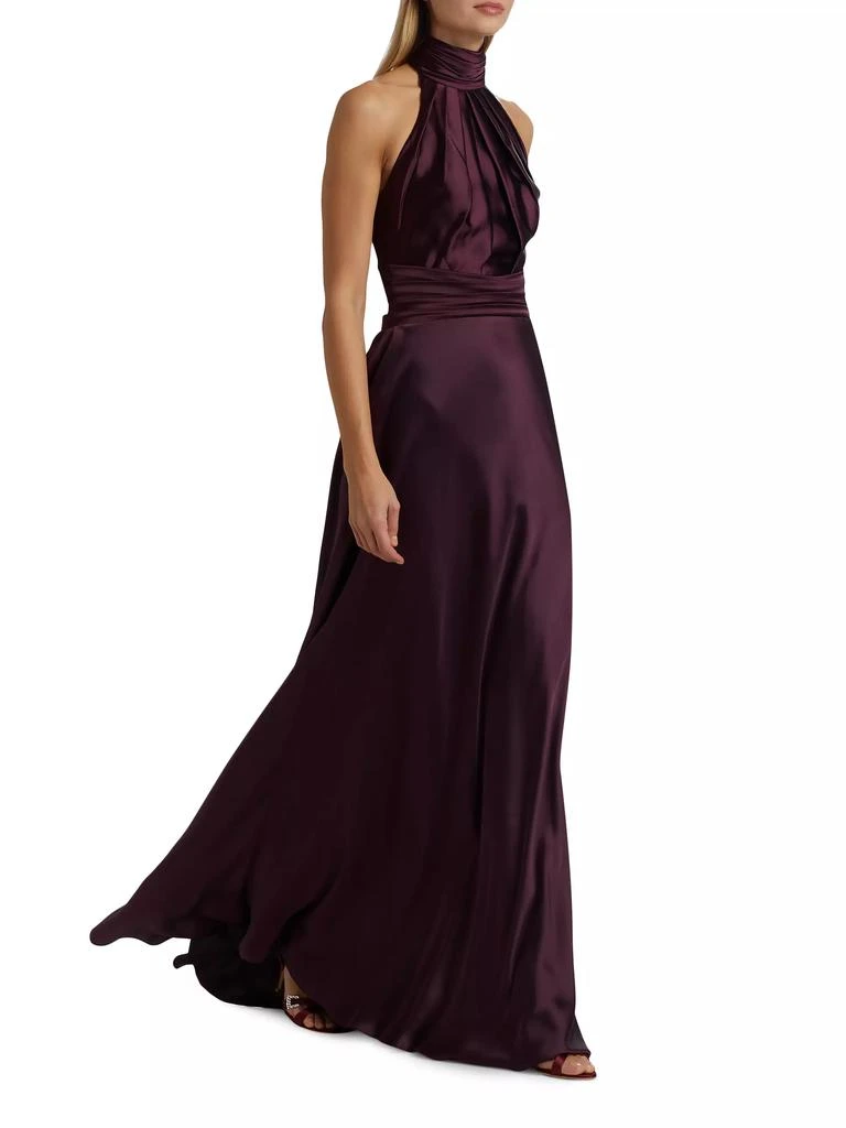 Zuhair Murad Satin Halter Pleated Gown 2