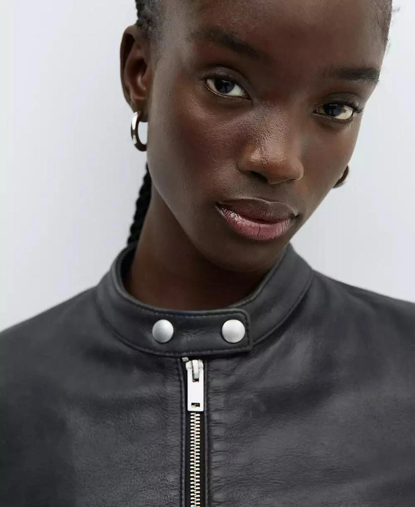 Mango Women's Leather Jacket 4