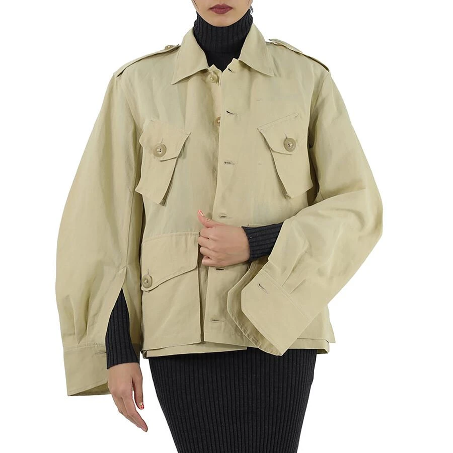 PETAR PETROV Ladies Sand Cotton-Linen Mue Jacket 1