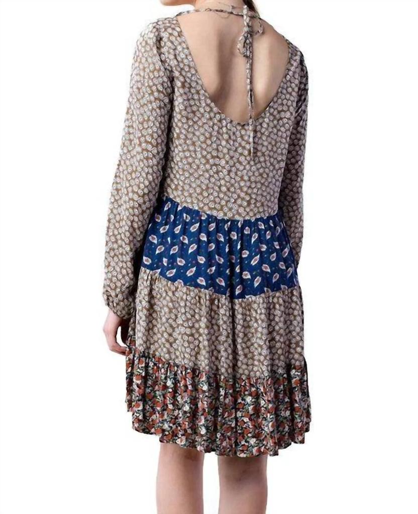 Kori Kori - Mixed Print Tie Back Dress