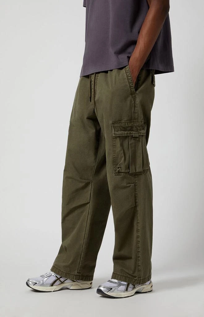 PacSun Olive Ripstop Extreme Baggy Cargo Pants 3