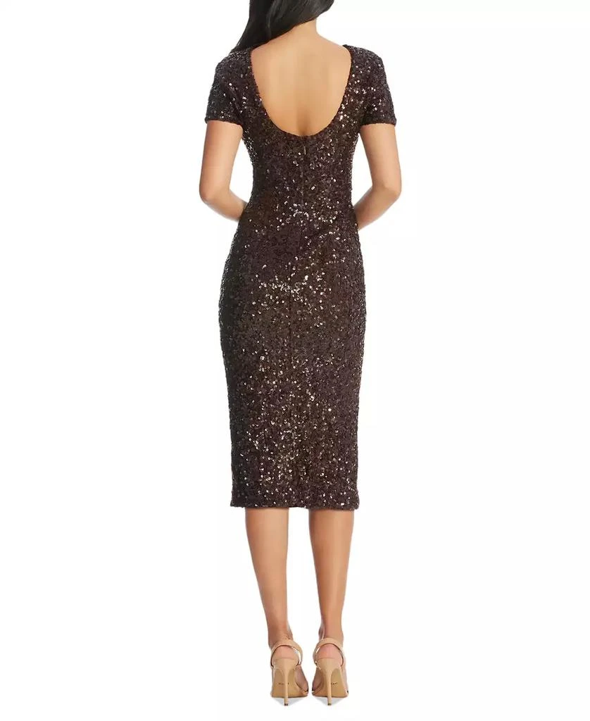 Dress The Population Women's Natasha Sequined Side-Slit Midi Dress 2
