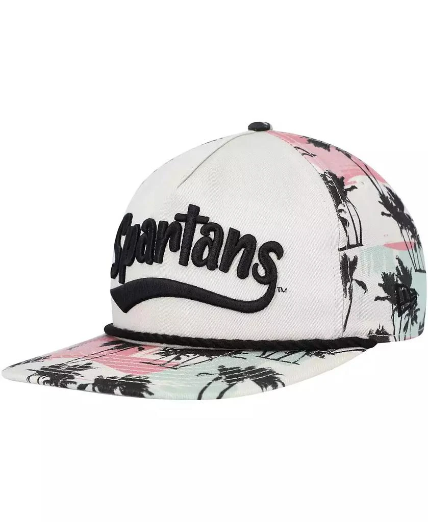 New Era Men's Cream Michigan State Spartans High Tide Golfer Snapback Hat 3