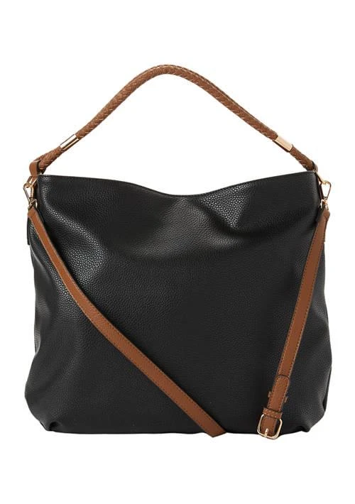 Kim Rogers® Rogers Contrast Trim Braided Strap Shoulder Bag 1