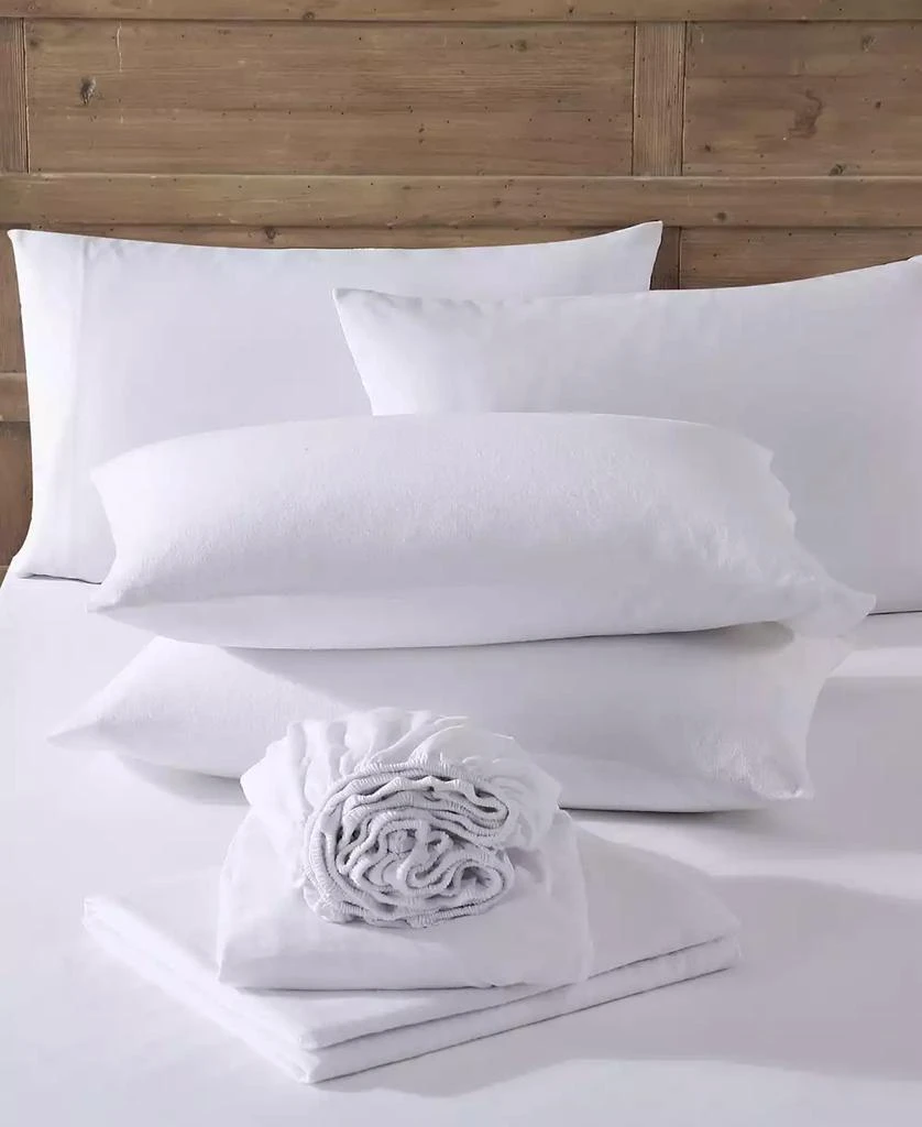 Eddie Bauer Solid 100% Cotton Flannel 4-Piece Sheet Set, Full 5