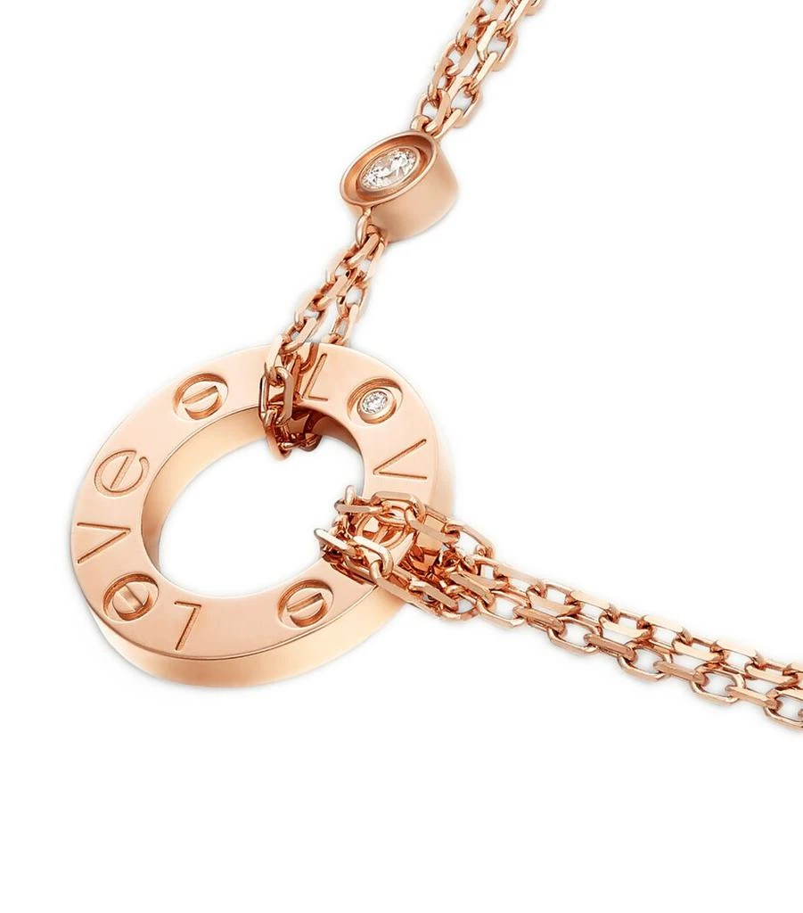 Cartier Rose Gold and Diamond LOVE Necklace 6